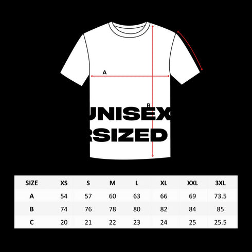 Oversized T-Shirt Größentabelle