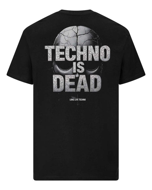 Koszulka Techno is Dead Mask - Long Live Techno (unisex, schwarz)