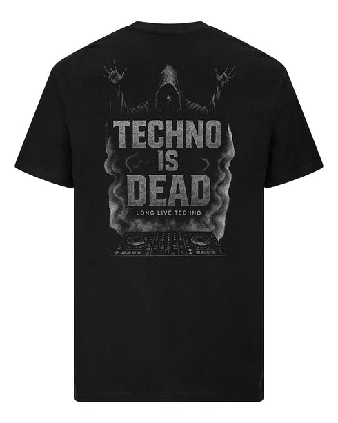 Koszulka Techno is Dead Necromant - Long Live Techno (unisex, schwarz)