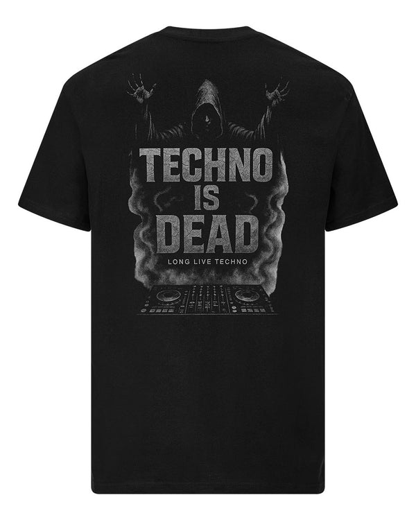 Koszulka Techno is Dead Necromant - Long Live Techno (unisex, schwarz)