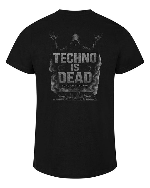 Koszulka Techno is Dead Necromant - Long Live Techno (unisex, schwarz)