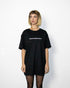 Nocturnal Nature oversized T-Shirt von vorne in schwarz, getragen von Malin