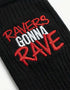 Ravers Gonna Rave bestickte Socken (black/white)