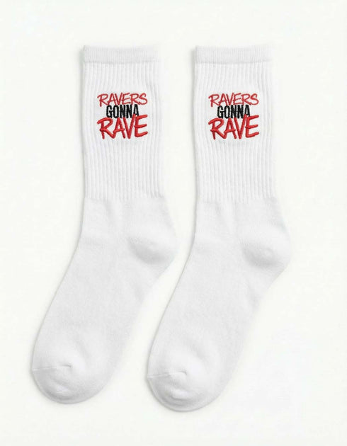 Ravers Gonna Rave bestickte Socken (black/white)