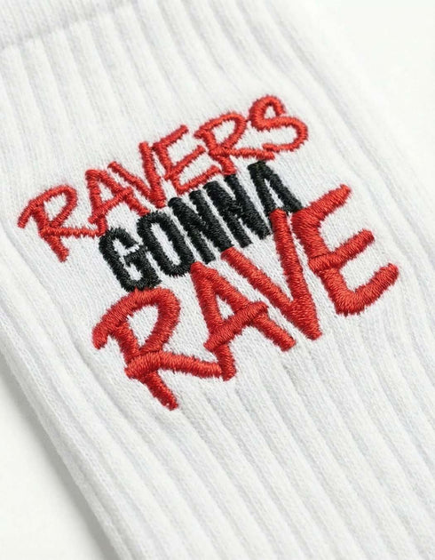 Ravers Gonna Rave bestickte Socken (black/white)