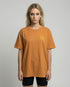 Ravers Gonna Rave orange oversized T-Shirt on female model front view