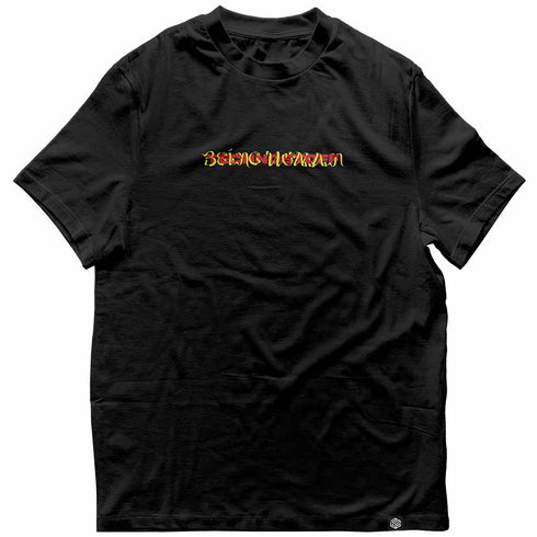 Being Human Stripe oversized oder regular T-Shirt von vorne in schwarz von Technostoff