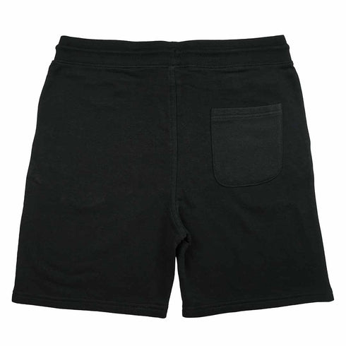 Technostoff "Decay Shorts" kurze Shorts in schwarz von hinten mit Tasche am Gesäß