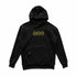 "Off Track" Premium Hoodie in schwarz von Technostoff, Vorderansicht