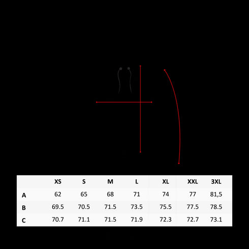 Größentabelle Ultra Heavy Hoodie