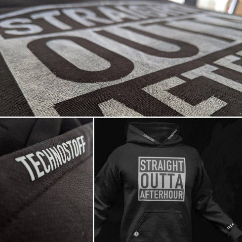 Straight Outta Afterhour Hoodie Nahaufnahme