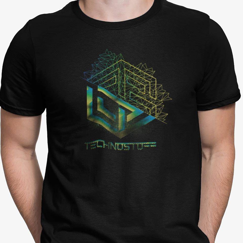 Synthwave Metamorphosis T-Shirt (noir / unisex) | TECHNOSTOFF