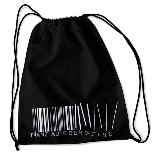 Tanz aus der Reihe Turnbeutel in schwarz für Raver und Festivals