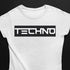 Techno Stripe Streifen T-Shirt für Raver auf Festival in weiß