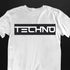 Techno Stripe Streifen T-Shirt für Raver auf Festival in weiß