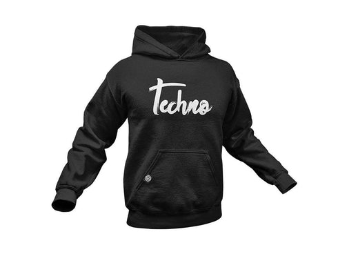 Calligraphic Techno Hoodie für Frauen und Männer
