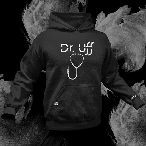 Dr. uff druff Premium Techno Hoodie für Raver Frauen und Männer