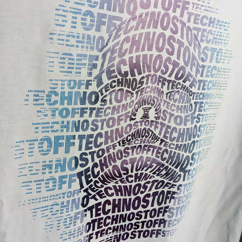 Faceless Techno und Raver T-Shirt von Technostoff Details in weiß