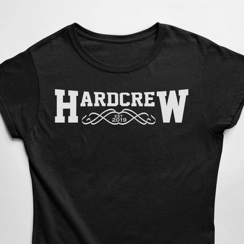 schwarzes Hardcrew T-Shirt für Frauen