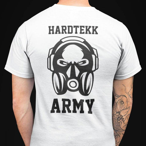 Hardtekk Army T-Shirt für Männer in weiß