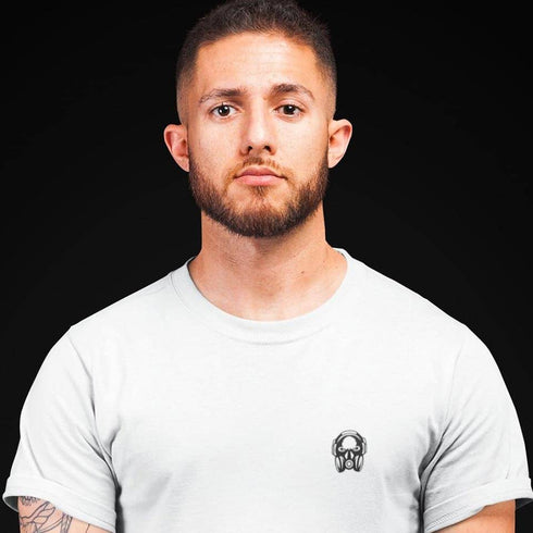 Hardtekk Army T-Shirt für Männer in weiß