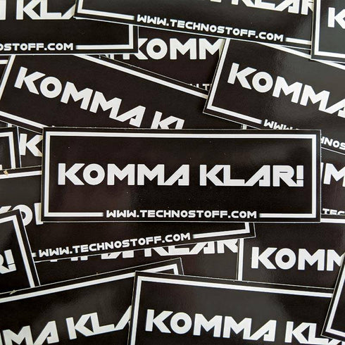 Komma klar! Aufkleber Paket mit Stickern für Techno und Rave Liebhaber