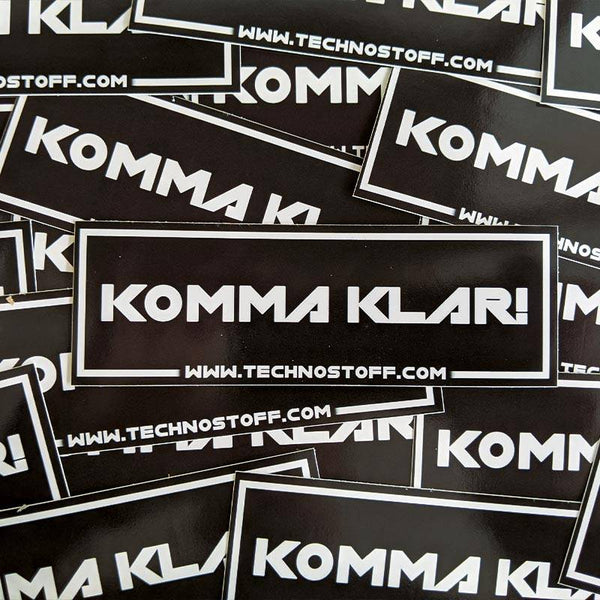Komma klar! Aufkleber Paket mit Stickern für Techno und Rave Liebhaber