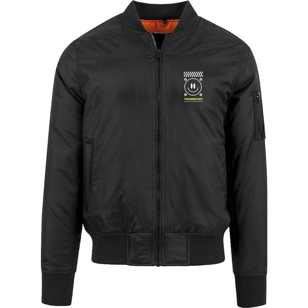 Minimalism Techno Raver Bomberjacke für Männer von vorne