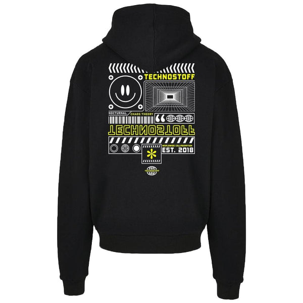 Minimalism Ultra Heavy Techno Hoodie von hinten