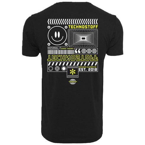 Minimalism unisex Techno regular T-Shirt von hinten