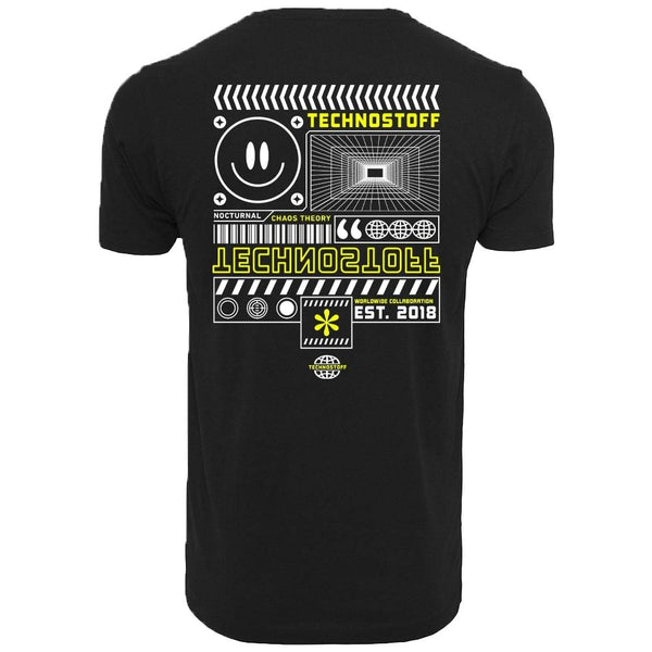 Minimalism unisex Techno regular T-Shirt von hinten