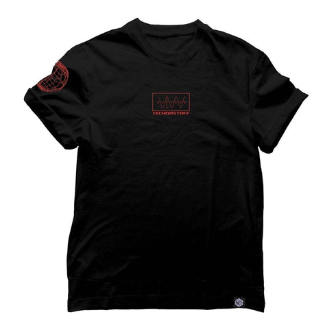 Technostoff Moon Bee regular T-Shirt in schwarz von vorne