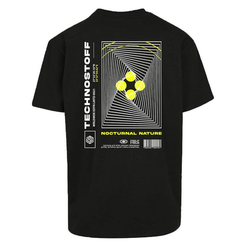 Nocturnal Nature Oversized Techno T-Shirt von hinten