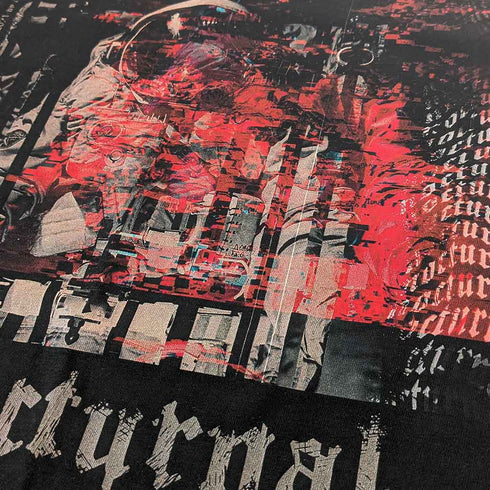 Detail Print von nocturnal Astronaut oversized T-Shirt in schwarz in unisex