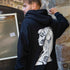 Backprint nocturnal Zombie oversized Hoodie in schwarz