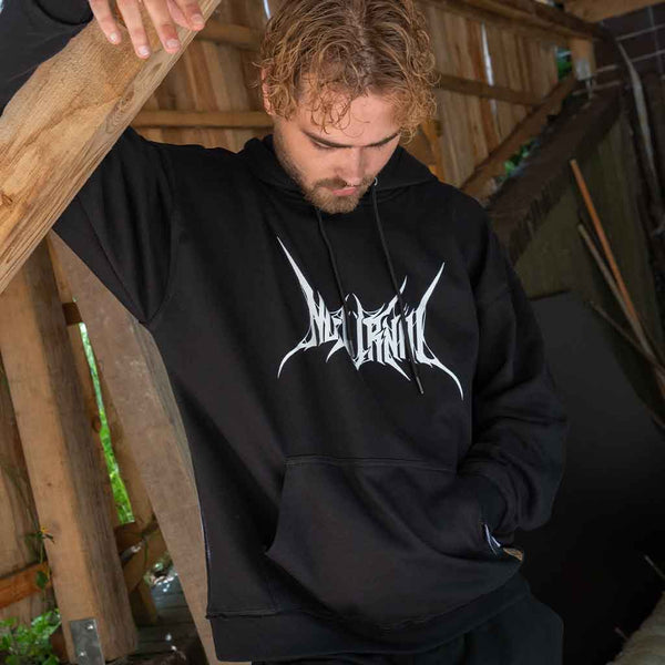 Mann in nocturnal Zombie oversized Hoodie in unisex in schwarz