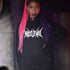 Frau in nocturnal Zombie oversized Hoodie in schwarz in unisex