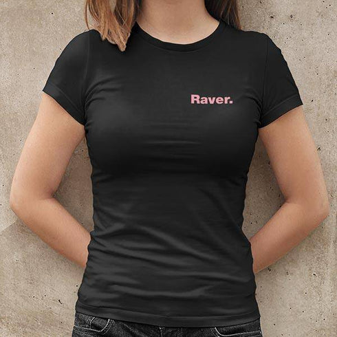 Raver T-Shirt in schwarz für Frauen