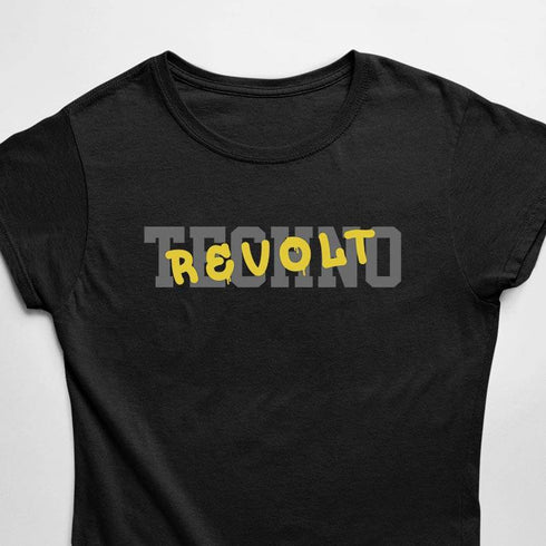 Techno Revolt T-Shirt in schwarz für Frauen
