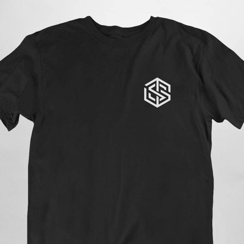 Schwarzes Technostoff Crew T-Shirt für Männer