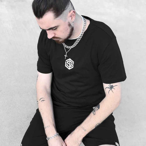 Techno Stripe Raver T-Shirt, Foto von vorne