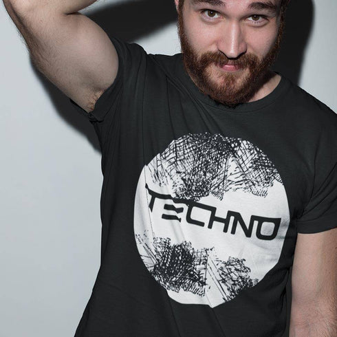 Technostoff Techno Circle T-Shirt in schwarz für Männer