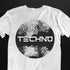 Technostoff Techno Circle T-Shirt in weiß für Männer