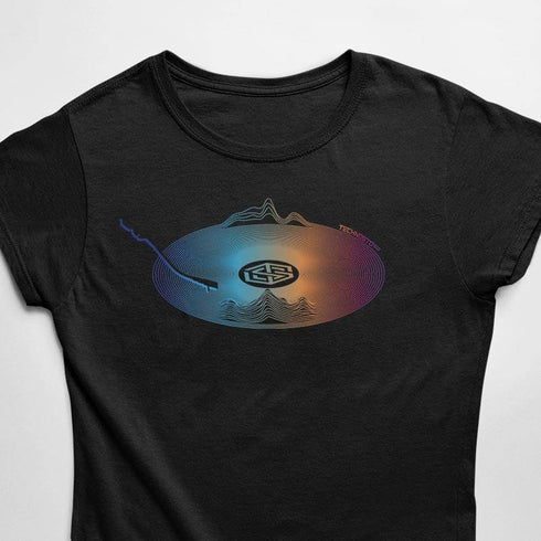 Frauen T-Shirt mit Techno Scratch Motiv