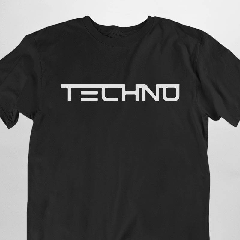 Techno T-Shirt (czarny lub bialy / unisex)