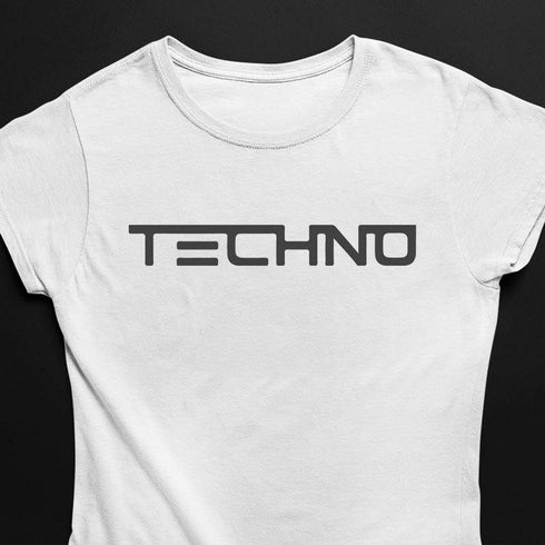weißes Techno T-Shirt