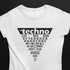 weißes Techno Triangle Club T-Shirt für Frauen