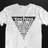 Techno Triangle T-Shirt von Technostoff in weiß für Männer