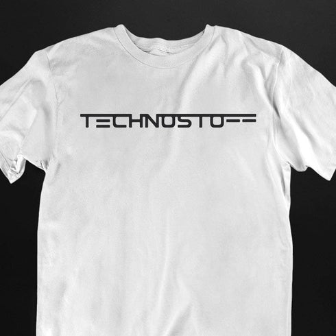 Weißes Festival T-Shirt für Männer Technostoff Classic