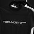 Technostoff Classic Raver T-Shirt in schwarz und weiß für Männer